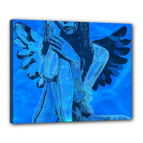 Underwater Angel Canvas 20  X 16  by Valentinaart