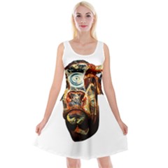 Artistic Cow Reversible Velvet Sleeveless Dress by Valentinaart