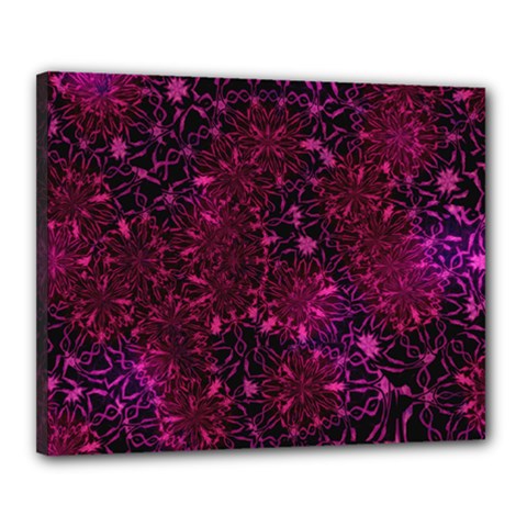 Retro Flower Pattern Design Batik Canvas 20  X 16  by Simbadda