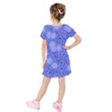 Retro Flower Pattern Design Batik Kids  Short Sleeve Velvet Dress View2