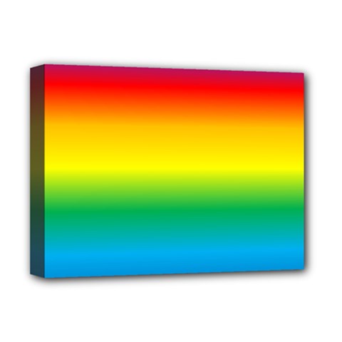 Rainbow Background Colourful Deluxe Canvas 16  X 12   by Simbadda