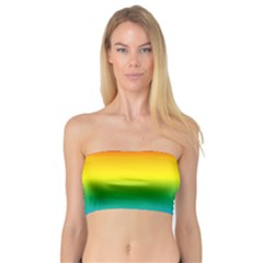 Rainbow Background Colourful Bandeau Top by Simbadda