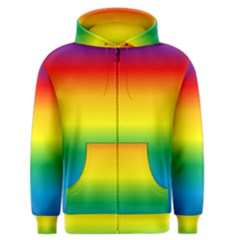 Rainbow Background Colourful Men s Zipper Hoodie by Simbadda