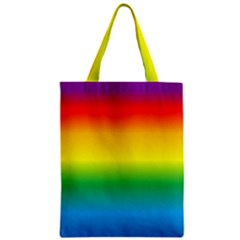 Rainbow Background Colourful Zipper Classic Tote Bag by Simbadda