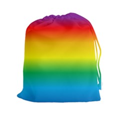 Rainbow Background Colourful Drawstring Pouches (xxl) by Simbadda
