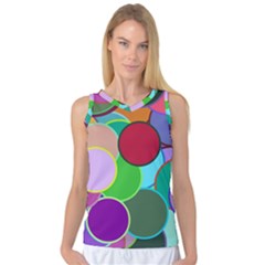 Dots Circles Colorful Unique Women s Basketball Tank Top