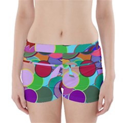 Dots Circles Colorful Unique Boyleg Bikini Wrap Bottoms