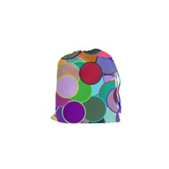 Dots Circles Colorful Unique Drawstring Pouches (XS) 