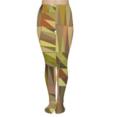 Earth Tones Geometric Shapes Unique Women s Tights by Simbadda