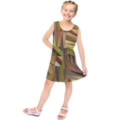 Earth Tones Geometric Shapes Unique Kids  Tunic Dress by Simbadda
