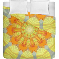 Sunshine Sunny Sun Abstract Yellow Duvet Cover Double Side (king Size) by Simbadda