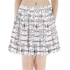 Bioplex Random Kimia Circle Grey Red Pleated Mini Skirt by Alisyart