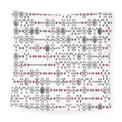 Bioplex Random Kimia Circle Grey Red Square Tapestry (large) by Alisyart