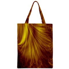 Flower Gold Hair Zipper Classic Tote Bag