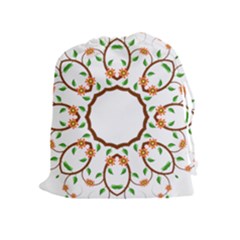 Frame Floral Tree Flower Leaf Star Circle Drawstring Pouches (extra Large)