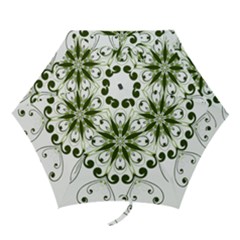 Frame Flourish Flower Green Star Mini Folding Umbrellas