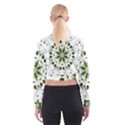 Frame Flourish Flower Green Star Women s Cropped Sweatshirt View2