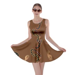 Brown Forms Skater Dress by Simbadda