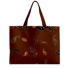 Brown Forms Zipper Mini Tote Bag by Simbadda