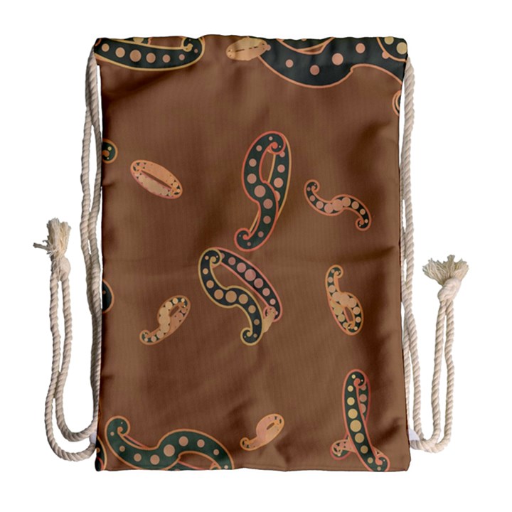 Brown Forms Drawstring Bag (Large)