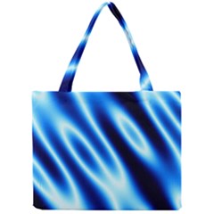 Grunge Blue White Pattern Background Mini Tote Bag by Simbadda