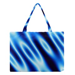 Grunge Blue White Pattern Background Medium Tote Bag by Simbadda