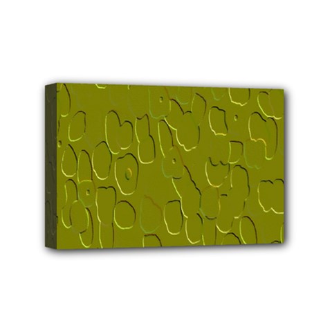 Olive Bubble Wallpaper Background Mini Canvas 6  x 4 