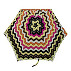 Colorful Chevron Pattern Stripes Pattern Mini Folding Umbrellas by Simbadda