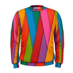 Colorful Lines Pattern Men s Sweatshirt