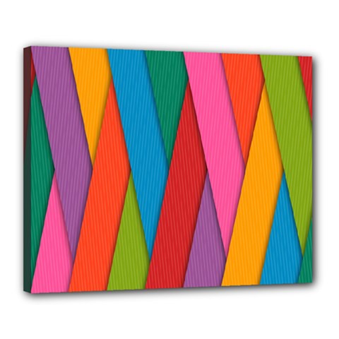 Colorful Lines Pattern Canvas 20  X 16  by Simbadda