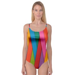 Colorful Lines Pattern Camisole Leotard  by Simbadda