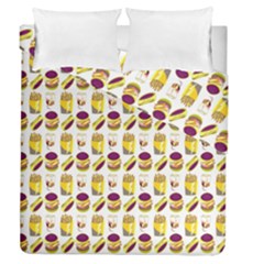 Hamburger And Fries Duvet Cover Double Side (queen Size) by Simbadda