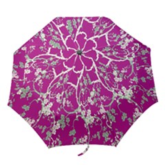 Floral Pattern Background Folding Umbrellas by Simbadda