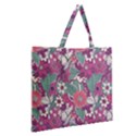 Seamless Floral Pattern Background Zipper Large Tote Bag View2