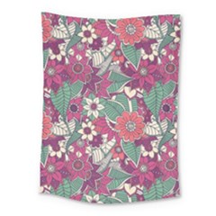 Seamless Floral Pattern Background Medium Tapestry by TastefulDesigns