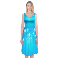 Blue Dot Star Midi Sleeveless Dress by Simbadda