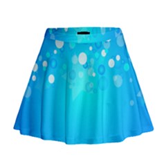 Blue Dot Star Mini Flare Skirt by Simbadda