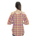 Yellow Blue Red Lines Color Pattern Flutter Tees View2