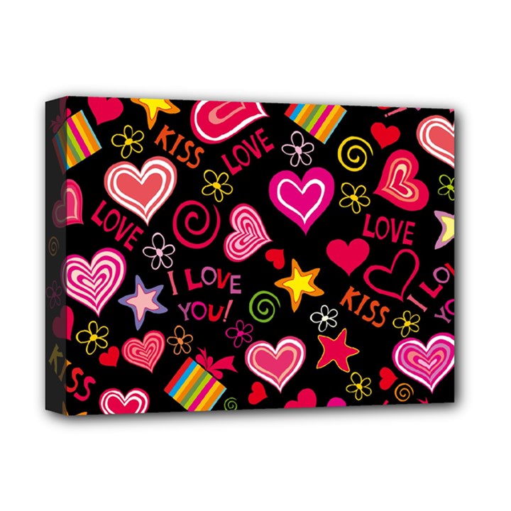 Love Hearts Sweet Vector Deluxe Canvas 16  x 12  