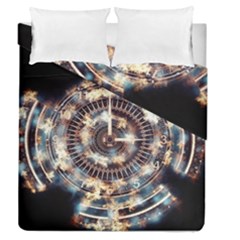 Science Fiction Background Fantasy Duvet Cover Double Side (queen Size) by Simbadda