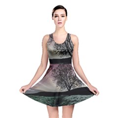 Sky Landscape Nature Clouds Reversible Skater Dress