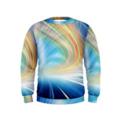 Glow Motion Lines Light Kids  Sweatshirt by Alisyart