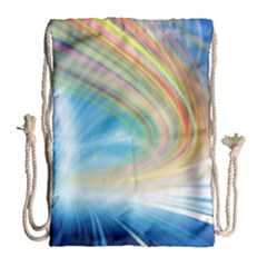 Glow Motion Lines Light Drawstring Bag (large) by Alisyart