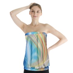 Glow Motion Lines Light Strapless Top