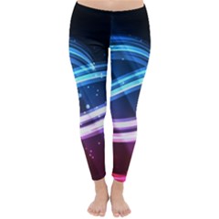 Illustrations Color Purple Blue Circle Space Classic Winter Leggings by Alisyart