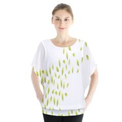 Leaves Leaf Green Fly Landing Blouse