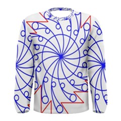 Line  Red Blue Circle Men s Long Sleeve Tee