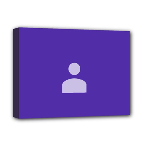 Man Grey Purple Sign Deluxe Canvas 16  X 12  