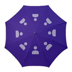 Man Grey Purple Sign Golf Umbrellas