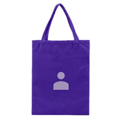 Man Grey Purple Sign Classic Tote Bag